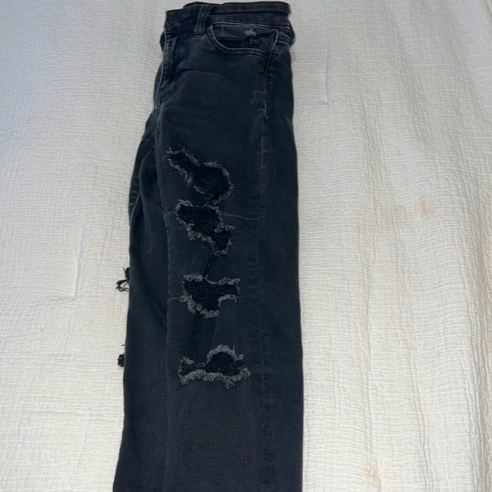 American Eagle ripped black skinny jeans